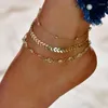 Enklets glanzende strassige streutewandelarmband Fashion Foot Sieraden Minimalistische elegante strand op blote voeten sandalen keten voor vrouwen