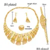 Brincos Jóias Jóias Conjuntos de jóias 24K Dubai Luxo para mulheres Africanas Presentes de casamento Jóias anel de bridel