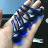 Kronleuchterkristall 5pcs 60 mm blaues Glas Wassertropfen Anhänger Vorhang Teile Icicle Suncatcher DIY