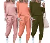 Kvinnors träningsdräkter Set Lady Patchwork Hooded Sportswear Suit Two Piece Set Jumpsuit långärmad svart velor Pullover Pants