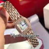 2023 zx0020 Movimiento de cuarzo suizo 27 mm Reloj para mujer Caja de diamantes de doble fila Esfera blanca Marcadores romanos Pulsera de acero inoxidable de oro rosa Relojes de moda eternidad