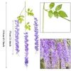 Oggetti decorativi Figurine 12pcs Wisteria artificiale Ivy fiori finti vite ratta appesa a corda di seta di seta per la casa decorazione per matrimoni 230104