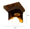 天井ライトアメリカンスタイルのライトビンテージバルコニーランプ木材中国の竹のファッションロープランプ