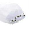 Chat transporteurs chien voile de mariée avec des clips en métal fleurs blanches décor petits voiles de mariage pour animaux de compagnie Y5GB