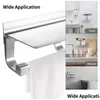 Toilet Paper Holders Holder Wall Mounted Double Rolls Roll With Shelf For Bathroom Space Aluminum Drop Delivery Home Garden Bath Hard Dhobe