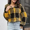 Women's Jackets Winter Coats Plaid For Womens Long Sleeve Cardigan Sweatshirts Open Front Lapel Outerwears