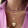 Tour de cou en gros 5A coeur forme CZ glacé Bling Tennis collier pour femmes petite amie saint valentin cadeau bijoux de mode