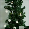 Decorazioni natalizie Albero di Natale Led String Light Eventi e feste Luci nuziali Batteria Decorazione natalizia Light1 Drop Delivery H Dh4Rk