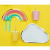 Tallrikar 8 st/set Party Fruit Paper Birthday Servering Cloud Shaped Dish Dinner