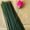 Decorative Flowers 50Pcs Rose Stem Easy To Install Straight Nondeformable Realistic Texture DIY Iron Wire Artificial Flower Pole For Party