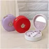 Bathroom Storage Organization Travel Jewelry Packaging Box Casket Cosmetics Organizer Rings Earring Case Necklace Nail Polish Beau Dhboj