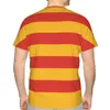 T-shirts pour hommes Promo Baseball Catalogne Drapeau Cadeau T-shirt Drôle Graphique Chemise Imprimer Blague R333 T-shirts Tops Taille Européenne