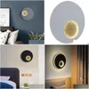 Wall Lamp Modern Led Lights For Bedside Corridor Lighting White Black Grey Creative Earth Sconce Luminaria Luminaire Deco Maison Dro Dhyxj