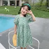 Girl Dresses Floral Princess For Girls 2023 Summer Korean Cute Bow Backless Beach Dress 3-7 Years Vestidos Children Sweet Clothes