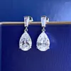 Stud Earrings Water Drop Pear Shaped S925 Sterling Silver Imitation Diamond Are For Foreign Trade
