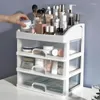 Scatole portaoggetti Scatola per cosmetici Scaffale per organizer da scrivania Cassetto trasparente antipolvere Rossetto Maschera Spazzola Toeletta per gioielli