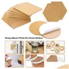 Mats Pads 120pcs okrągłe sześciokątne samozadowolenia Square Squywood Sight Mat Maty do wielokrotnego użytku używanego do podstawek i DIY Drop dostawa Home GA DHPM6