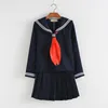 Set di abbigliamento da donna JK Sailor High School Uniform Dress Set Student Girl Harajuku stile preppy top camicetta vita gonna a pieghe a trapezio