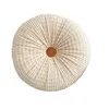 Oreiller rond siège S citrouille doux fait à la main oreillers froissés Beige marron 40x40cm décor à la maison de luxe pour tapis canapé