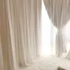 Curtain Korean Double Layer Princess Blackout s For Living Room Bedroom Lace Shade Thermal Insulated With White Tulle 230104