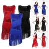 Stage Wear Women Fringed Latin Dance Dress Ballroom Cocktail Party Costume