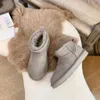 Austrália clássico clássico quente botas femininas mini meia neve bota EUA GS 585401 Winter Ful Full Fluffy Furry Satin Boots Booties