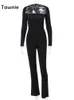 Women s Jumpsuits Rompers Tawnie Fall Autumn Sexy Solid Backless Strapless Bodycon Jumpsuit Women Club Outfit Long Sleeve s Overalls 230104