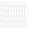 Porte-clés 50pcs / 100pcs Saint-Valentin Acrylique Porte-clés Blancs Ornements ronds Unique Petit cadeau Transparent Blanc 40 Go