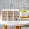 Storage Boxes Bins Mini Jewelry Der Organizer With 9 Ders Art Crafts Box Hair Pins Clips Container Office Supplies Drop Delivery H Dhore