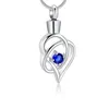 Pendentif Colliers Infinity Coeur Crémation Bijoux Pour Cendres Pendentifs En Acier Inoxydable Cristal Mémorial Souvenir Urne