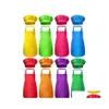 Grembiuli 8Piece Grembiule per bambini e cappello da cuoco Set con 2 tasche Cucina regolabile Cucina1 Drop Delivery Home Garden Textiles Dhkof