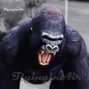 Dev siyah şişme goril king kong balon güçlü hayvan modeli karnaval sahne dekorasyonu için üfleyici