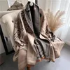 Scarves 2023 Luxury Scarf Winter Warm Cashmere Women Long Pashmina Foulard Female Lady Shawl Wraps Blanket Fashion Poncho