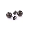 Stud Earrings Collare Round Cute Stub For Women Yellow Gold/Black Gun Color Stainless Steel Fashion Jewelry Wholesale E153