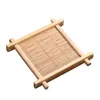 Porte-savon en bambou de forme carrée en bambou vert porte-savon fait à la main fournitures de bain SN4773