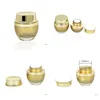 Storage Bottles Jars Empty Glass Cream Jar Packaging In 50Ml Round Cosmetic Dispenser Gold With Lid On Sale Drop Delivery Home Gar Dhy7F