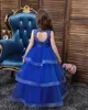 Girl Dresses Highend Elegant Girls Long Sleeve Silk Lace Christmas Clothes Wedding Party Dress For Children's Princess