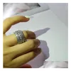 Wedding Rings Choucong Top Sell Drop Ship Luxe sieraden 925 Sterling Sier Princess Cut White Topaz CZ Diamond Gemstones Promise Wom Dhsoe