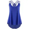 Camisoles & Tanks Dressy Camisole Women Ladies' Bandages Sleeveless Vest Top High Low Tank Notes Strappy Tops Dark Womens