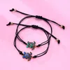 Link Bracelets Lovecryst 2Pcs/set Cartoon Alloy Small Tortoise Friend Bracelet BFF Friendship Jewelry Gifts For Kids