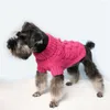 Vestido de cachorro malha de malha rosa suéter de jumper de cachorro a cabo rosa