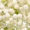 Dekorativa blommor Berry Christmas Picks Holly Stems Artificial Berries Fake Tree White Stem kvistar Faux Bourgogne Creal Realistic Bouquet