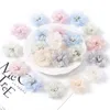 Dekorativa blommor 10st Mesh Gaze Artificial Chiffon Fake Wedding Home Decoration Diy Bridal Hair Wreaths Girls Dress Accessories