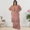 Plus size jurken vrouwen feest stok stevige elegante dame mode avondjurken 2023 zomer vrouwelijke outfits groothandel