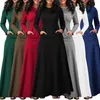 Roupas étnicas Autumn Winter Women Dress Long Sport muçulmano Eid Abaya Kaftan Islâmico Hoddies Abayas vestidos com bolsos manto femme