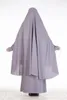 Vêtements ethniques Khimar Hijab Robe Femmes Prière Vêtement Musulman Hauts À Capuche Et Jupe Ramadan Longue Robe Caftan Marocain Abayas Islamique