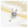 Charms 925 Sterling Sier 810Mm Flamant Rose En Forme De Diffuseur D'huile Essentielle Collier Médaillon Perle Cage Pendentif Accessoire Diy Bijoux Drop Dholf