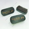 MOQ 50 pièces LOGO personnalisé hommes brosse pour barbe visage cheveux moustache noir manche en bois brosses avec poils de sanglier naturels