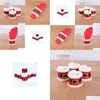 Christmas Decorations Santa Claus Red Napkin Rings Holder Elf Cloth Tissue Boxes Party Banquet Dinner Table Decoration Serviette Dh0 Dhrc9