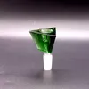 Green Triangle Dimond 14mm Reusable Male Bowl for Oil Dab Rig Bubblers Water Pipe Smoking Accessories